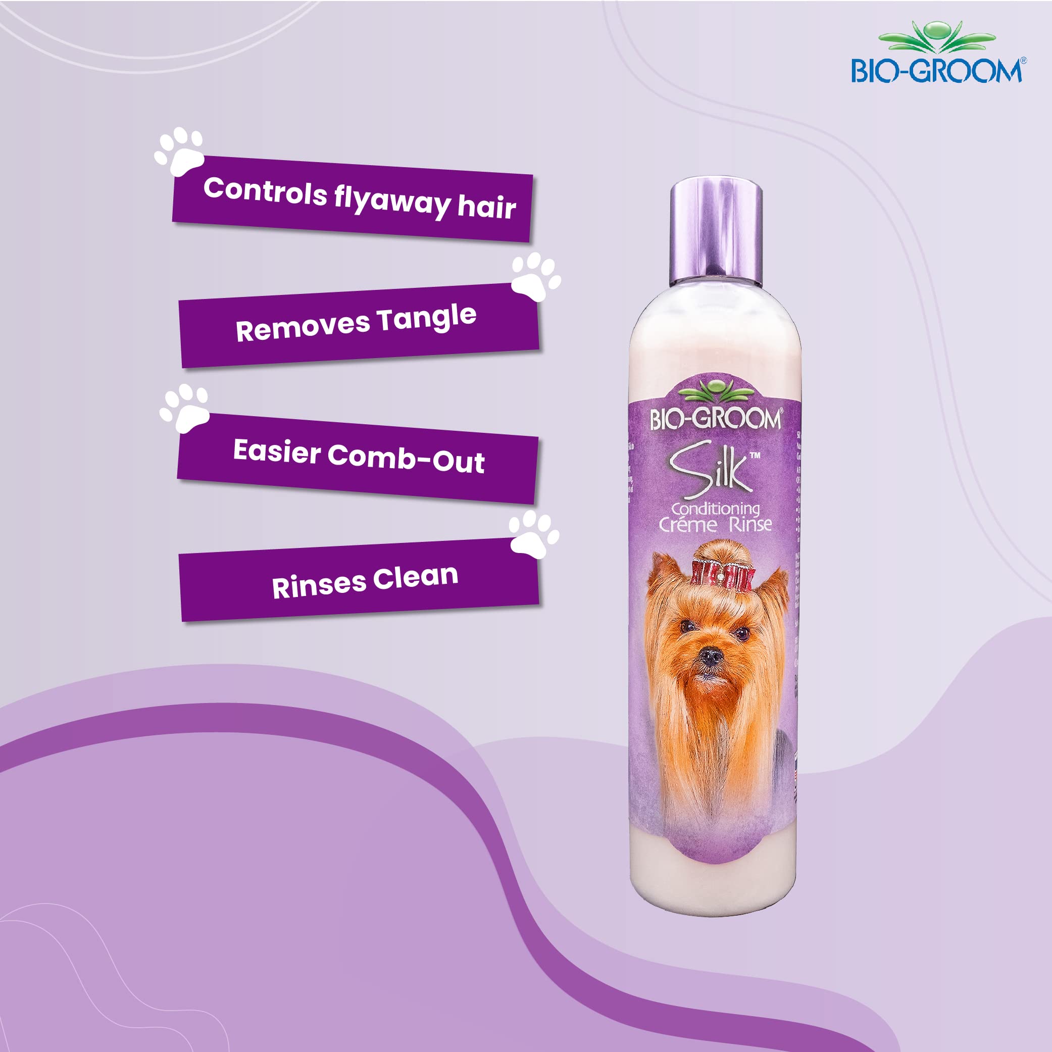 Bio-Groom Silk Creme Rinse used in puppy care routines after baths