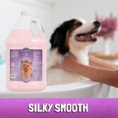 Bio-Groom Silk Creme Rinse is puppy-safe and gentle on sensitive skin.