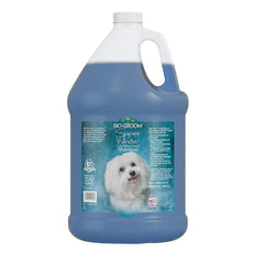 Bio-Groom Super Whitening Dog Shampoo bottle pour, easy-to-dispense bath time