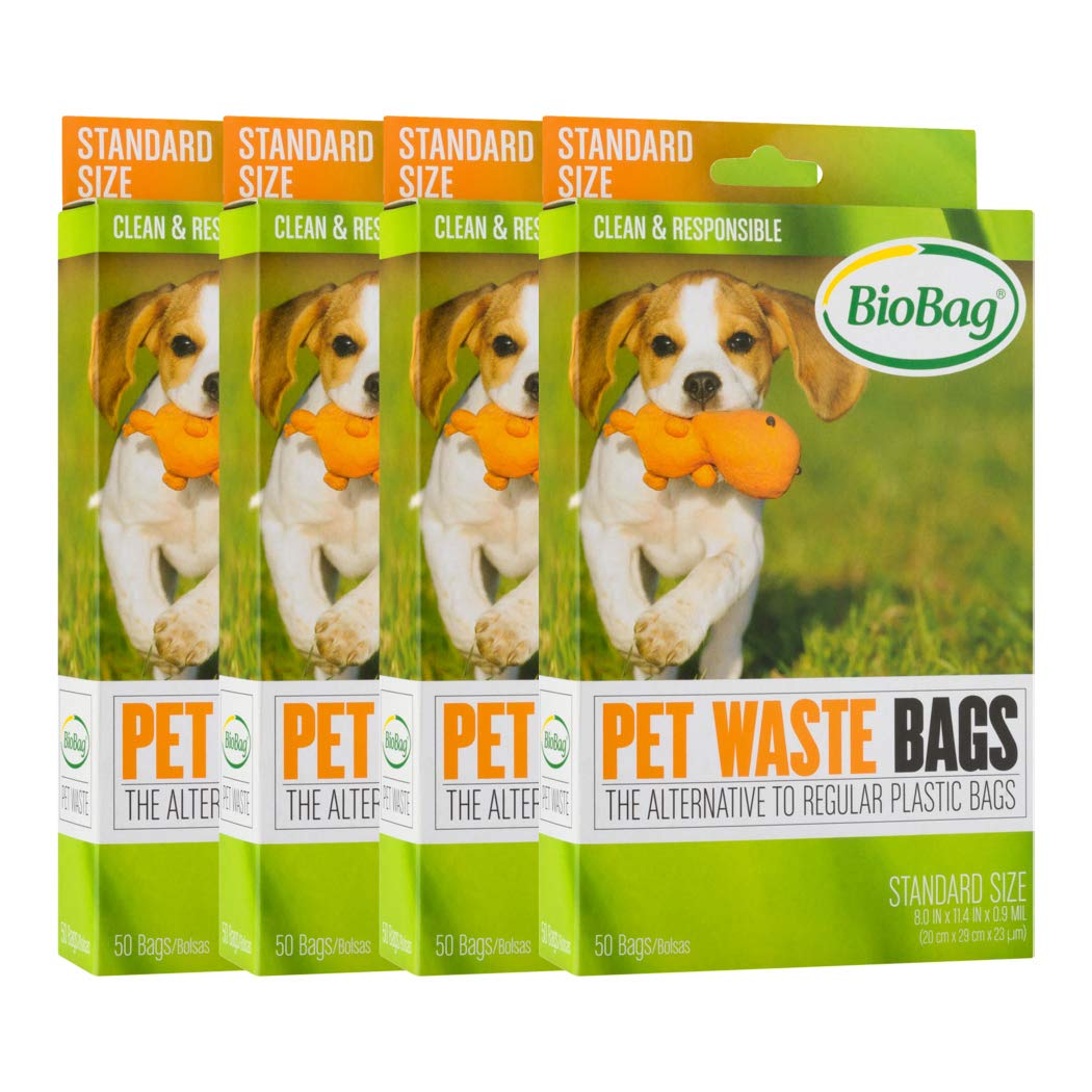 BioBag compostable pet waste bags pack of 200, an eco-friendly disposal option.