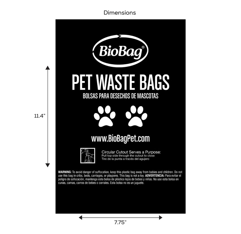 Biobag Pet Waste Bags in a dispenser-ready design for convenient park use.