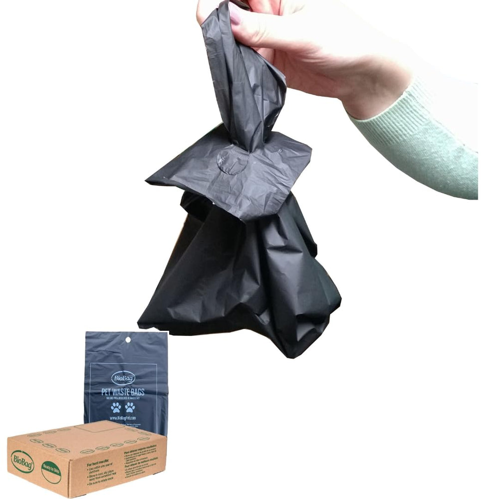 Biobag Premium Pet Waste Bags in a 200-count pack, compact and eco-friendly.
