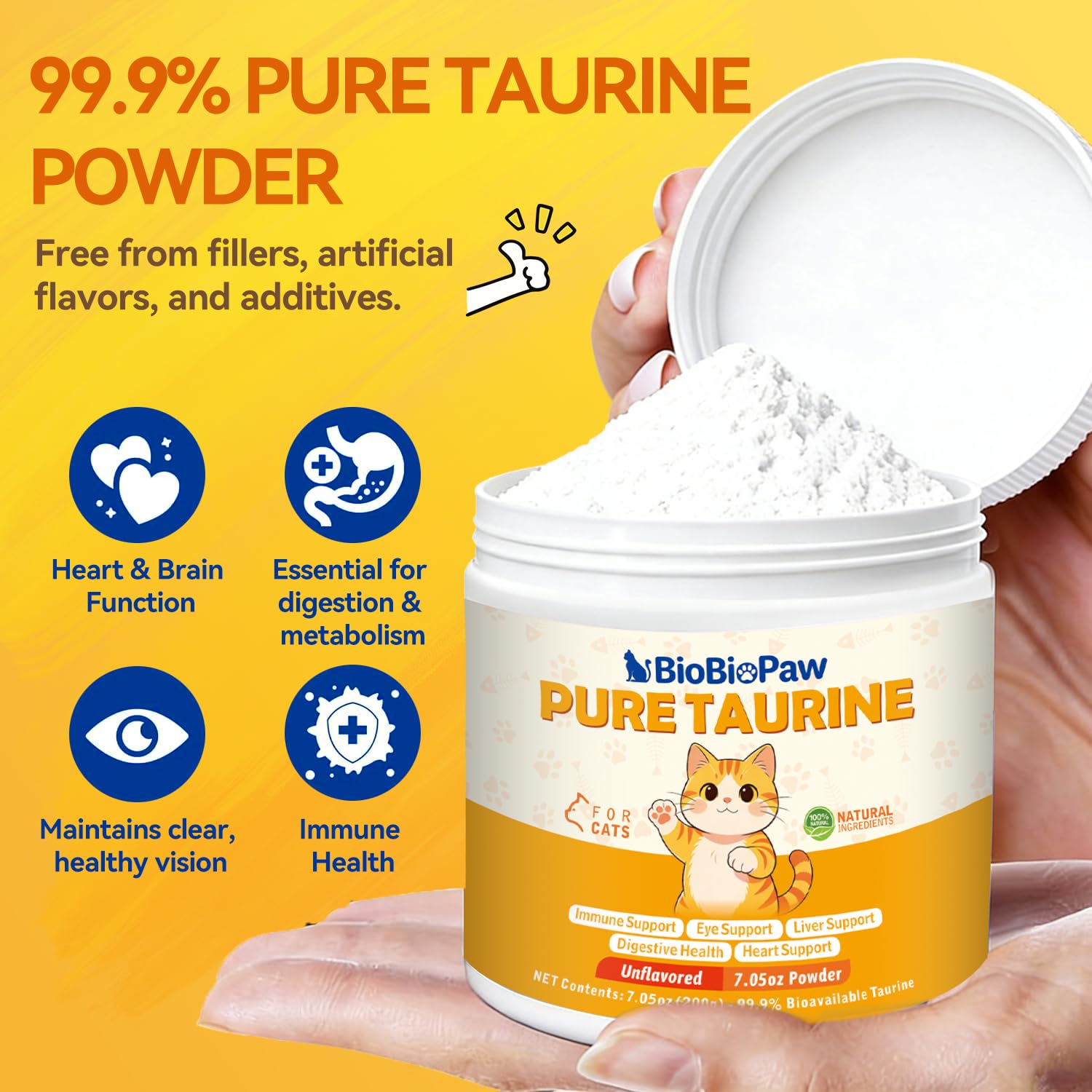 BioBiopaw Taurine scoop for simple daily dosing in cats