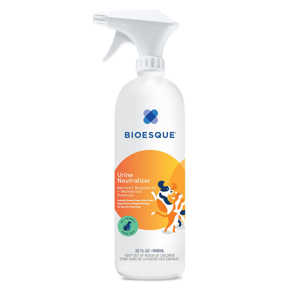 Bioesque Urine Neutralizer enzyme action close-up demonstrates odor breakdown at the source.