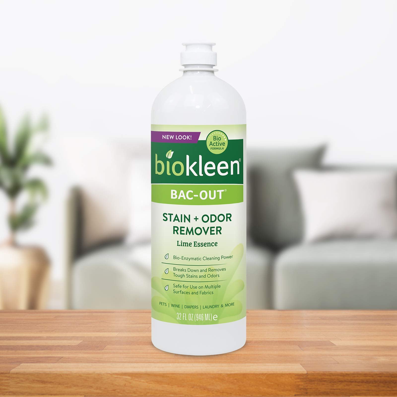 Biokleen Bac-Out Stain and Odor Remover action tackles drain odors naturally.
