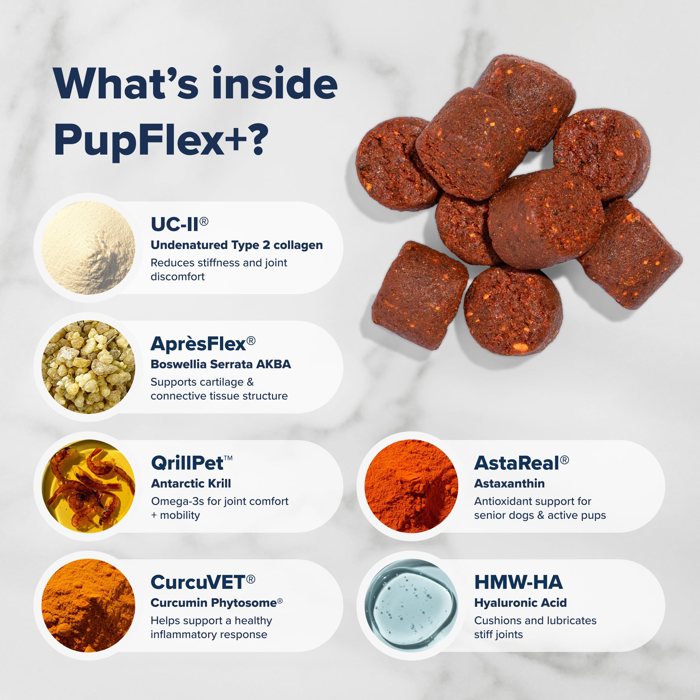 BioPup PupFlex+ apresflex blend close-up signaling joint comfort potential