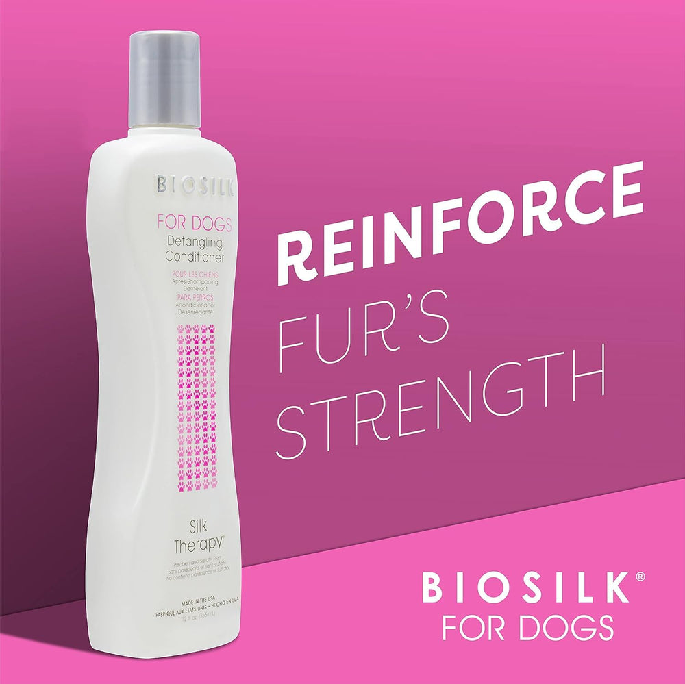 BioSilk for Dogs detangling action aids brushing and reduces pulling.
