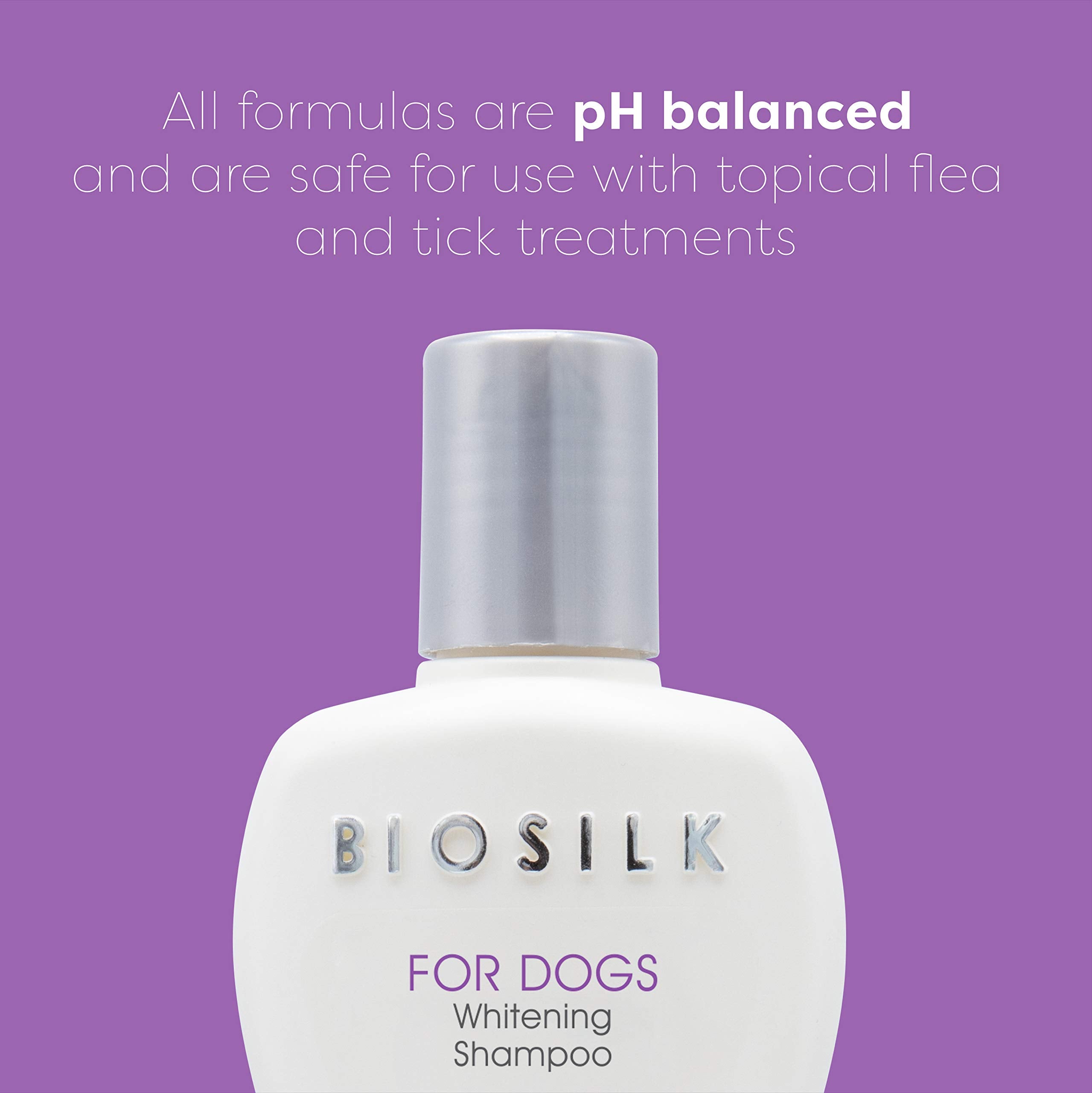 BioSilk Silk Therapy Whitening Dog Shampoo soft coat after wash emphasizes hydration