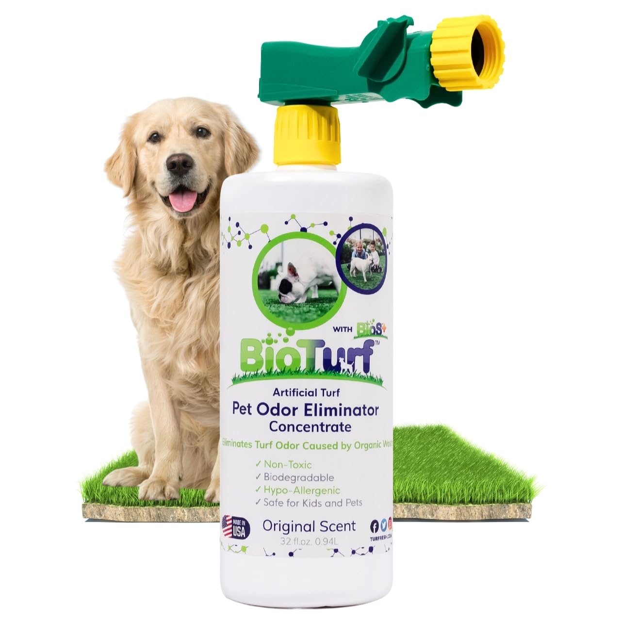 BioTurf biosplus enzyme action emphasizes natural cleaning power with minimal residue.