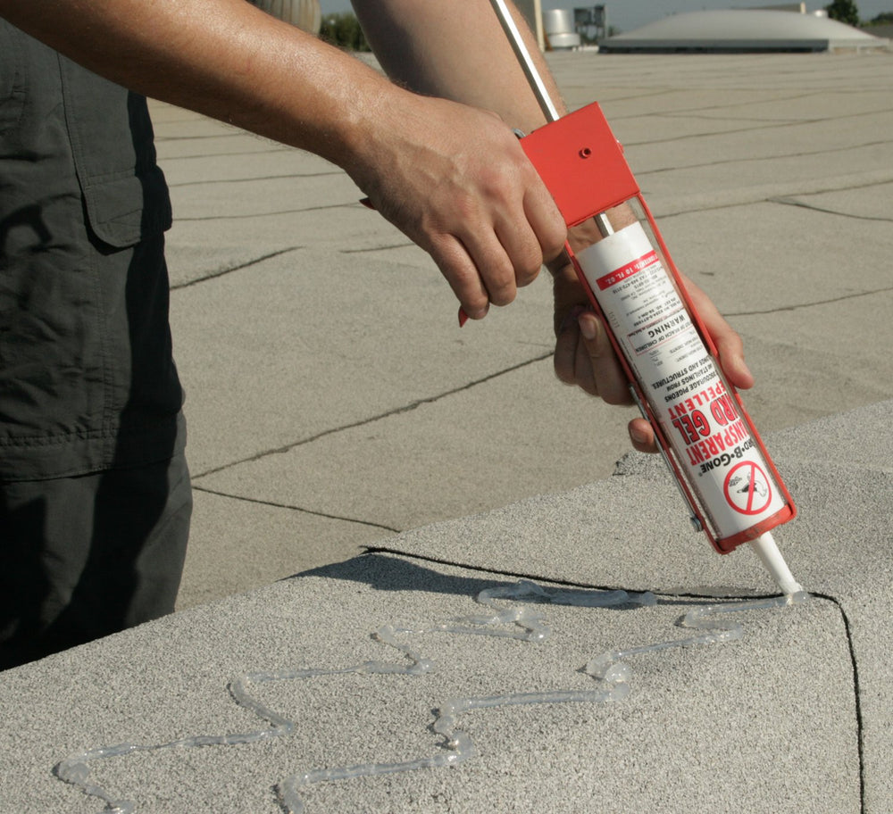 Bird B Gone Transparent Bird Gel on ledges keeps surfaces clear.