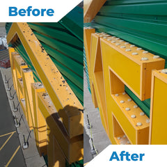 Bird Barrier Dissolve-It Max spray bottle demonstrating easy surface treatment.