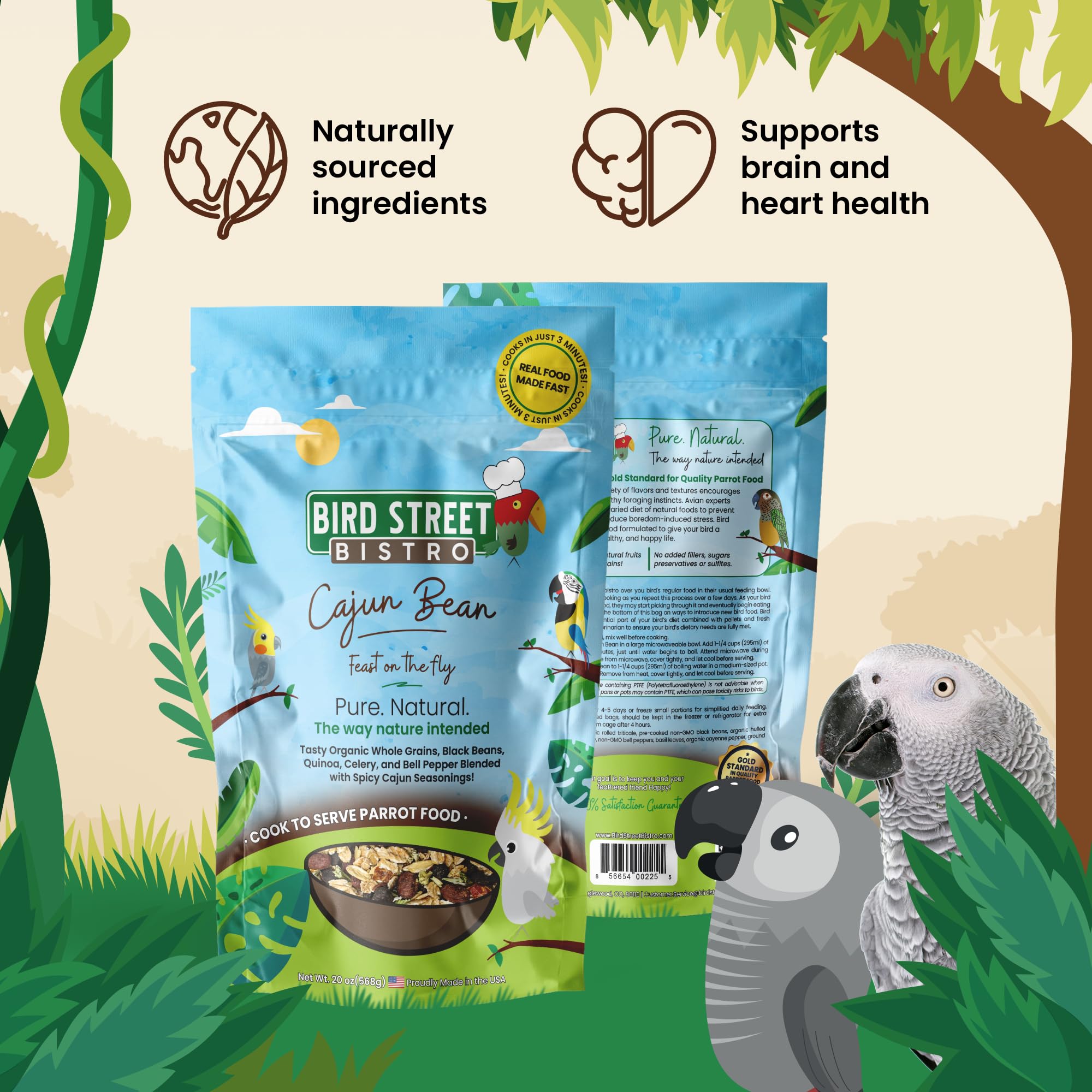 Bird Street Bistro Cajun Bean ready in 3 minutes for fast, convenient meals.