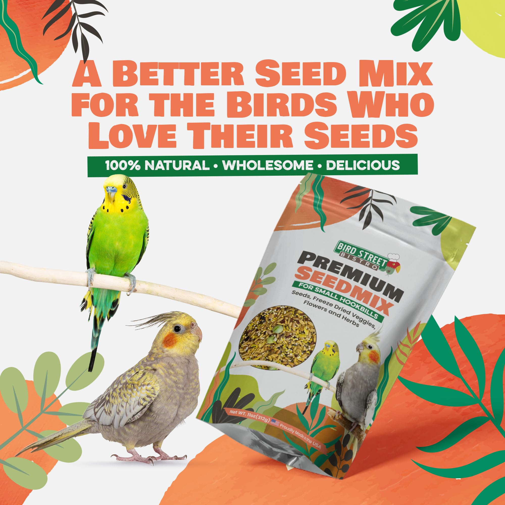 Bird Street Bistro USA-made and vet-approved badge in packaging.