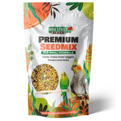 Bird Street Bistro premium seed mix 11oz bag foraging-ready nutrition.