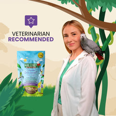Bird Street Bistro whole grains mix provides a balanced, crunchy texture for parrots.
