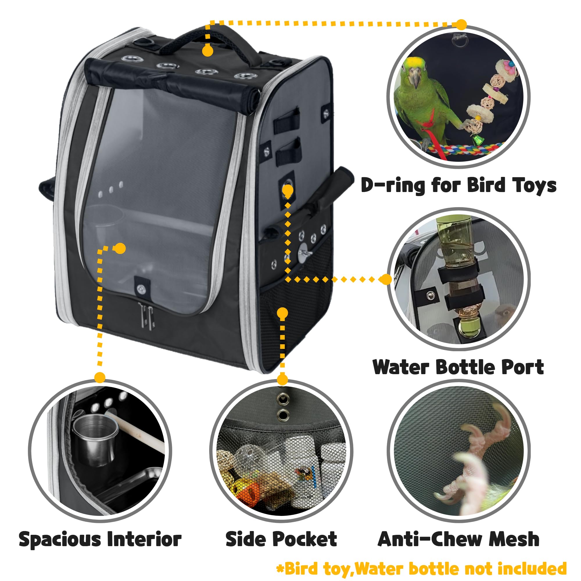 Birds Day heat-protective mesh reflects heat to help keep birds cooler.