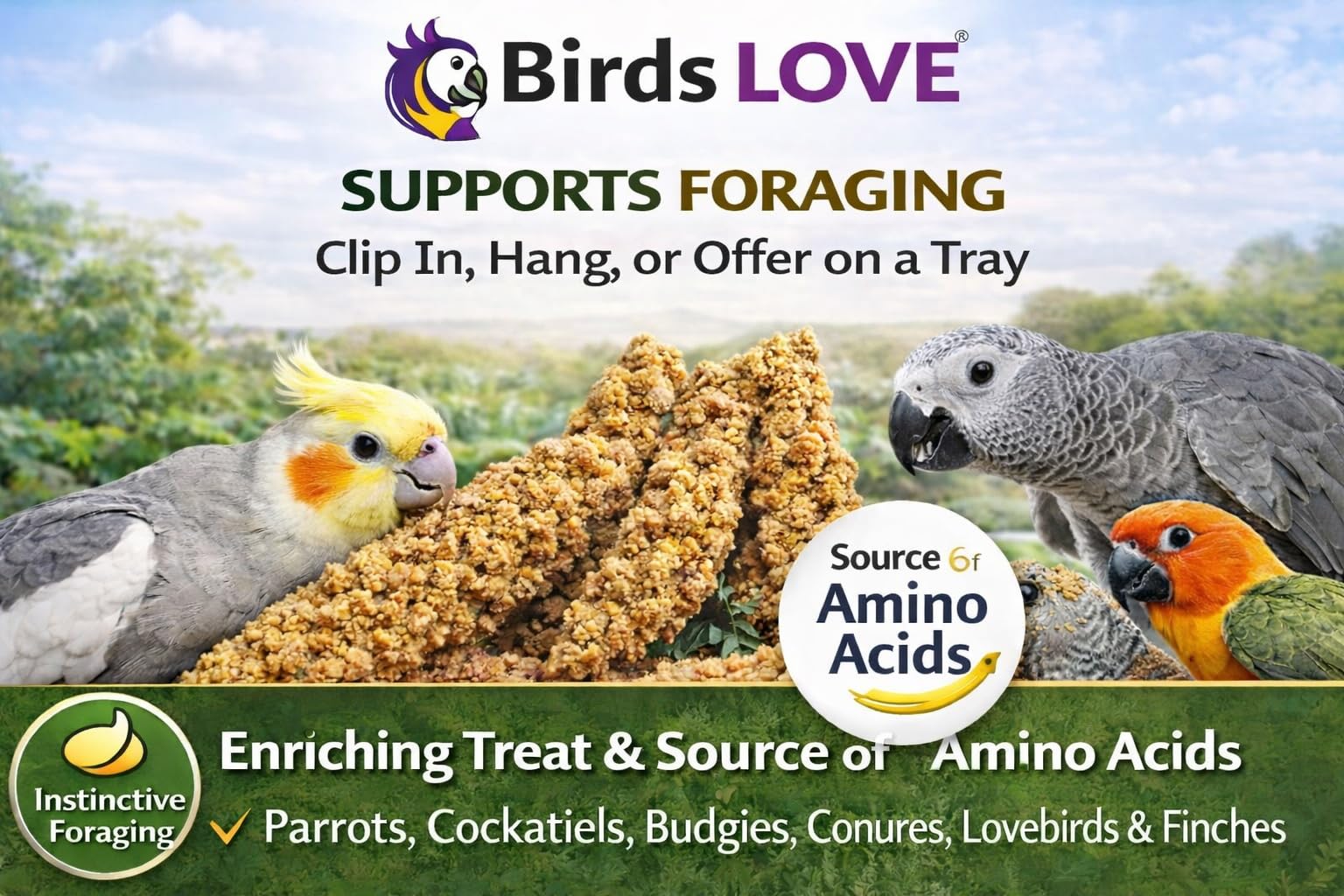 Birds LOVE 2lb bag with label, ready for stocking and sharing.