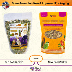 Birds LOVE garden blend close-up of real fruits, nuts and seeds for natural nutrition