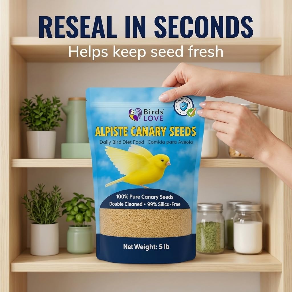 Birds LOVE fresh canary seed – sealed packaging keeps flavor and freshness intact.