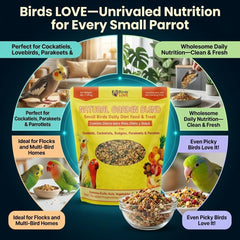Birds LOVE Garden Blend colorful seeds showcase natural color without additives.