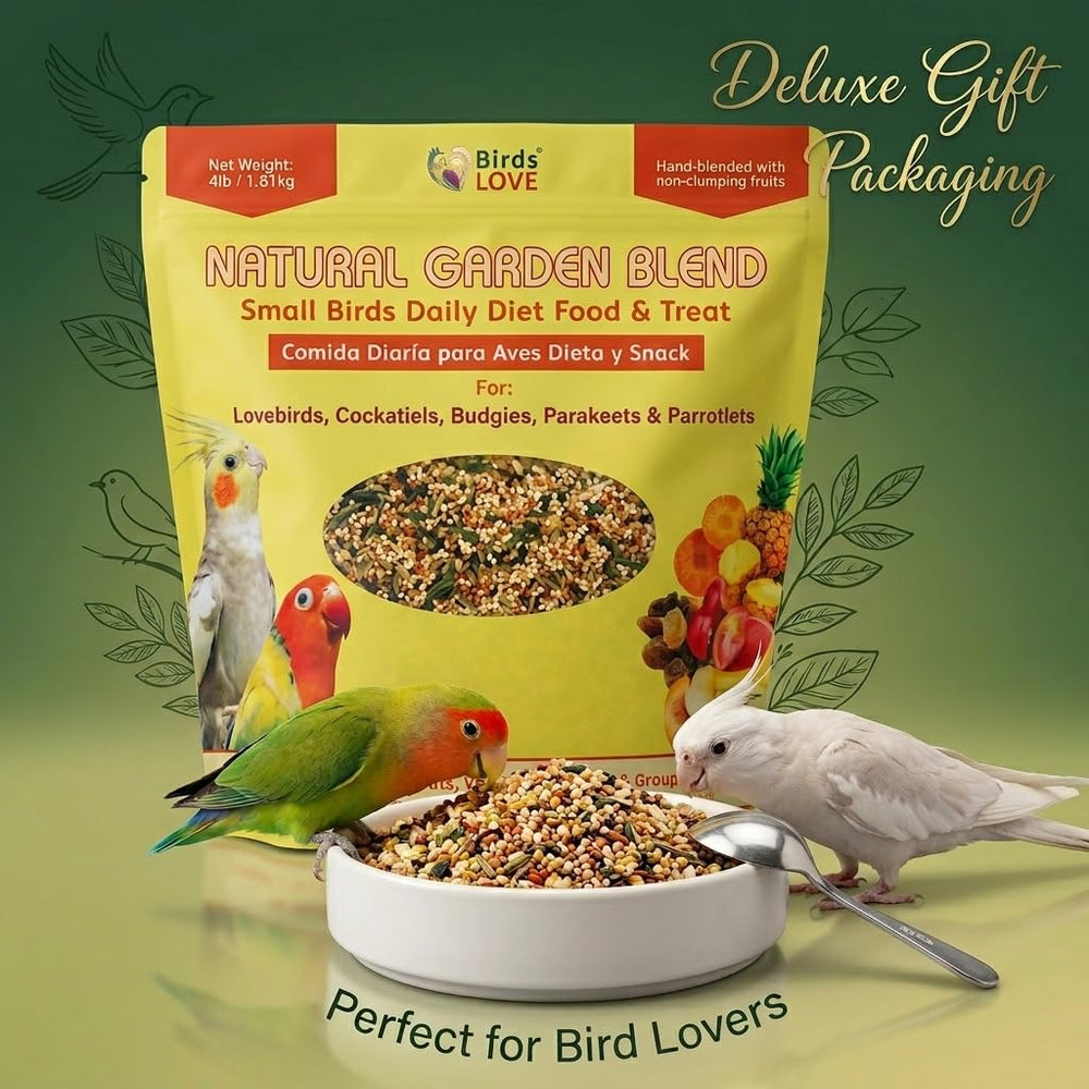 Birds LOVE Garden Blend resealable bag provides easy storage for portions.