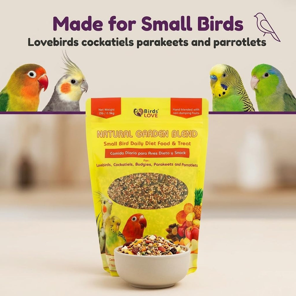 Birds LOVE Garden Blend variety for Lovebirds and parrot family.