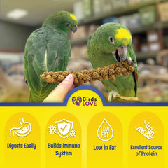 Birds LOVE GMO-free millet no stems tops for easy feeding
