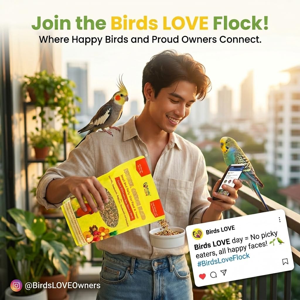 Birds LOVE hand blended packaging - crafted quality for freshness
