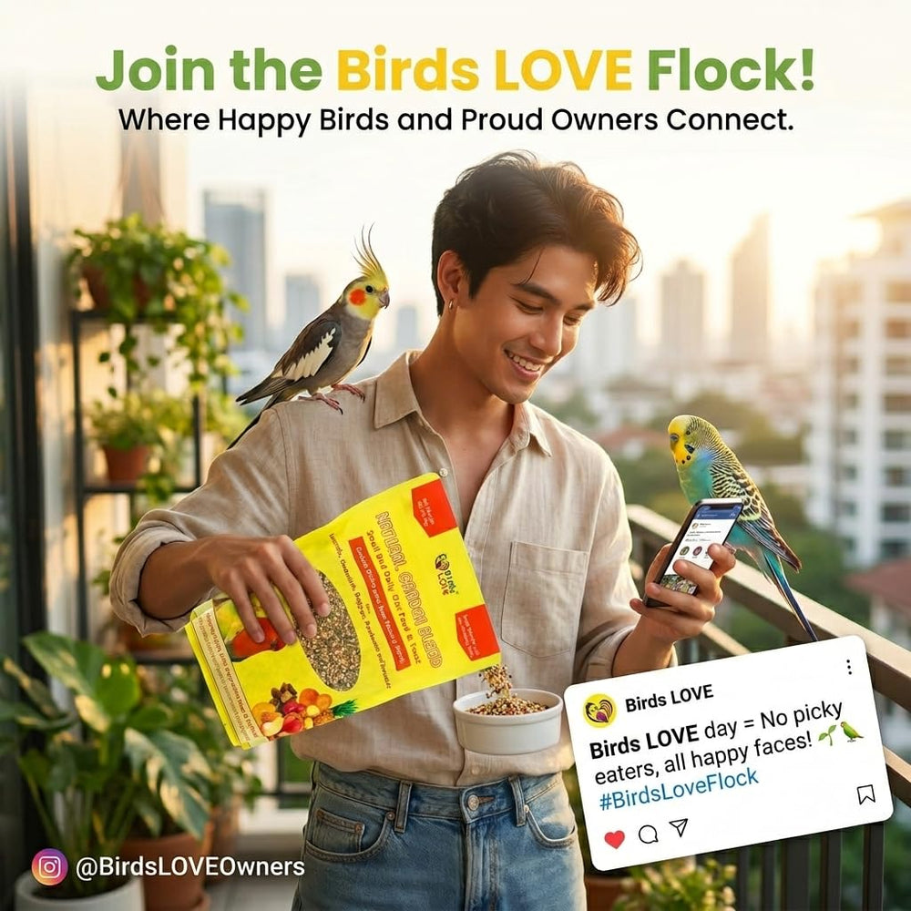 Birds LOVE hand blended packaging - crafted quality for freshness