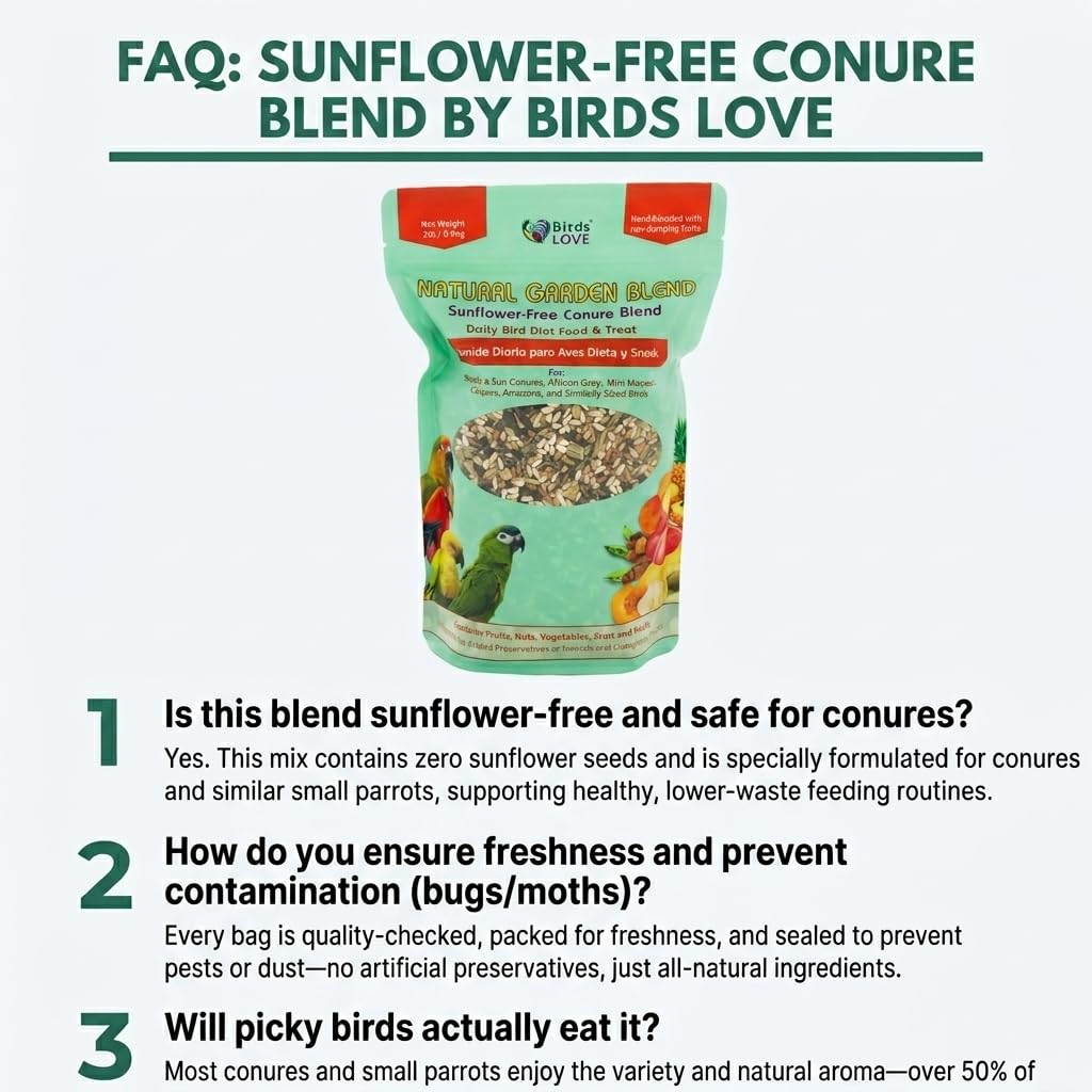 Birds LOVE natural ingredients variety supports curiosity and foraging