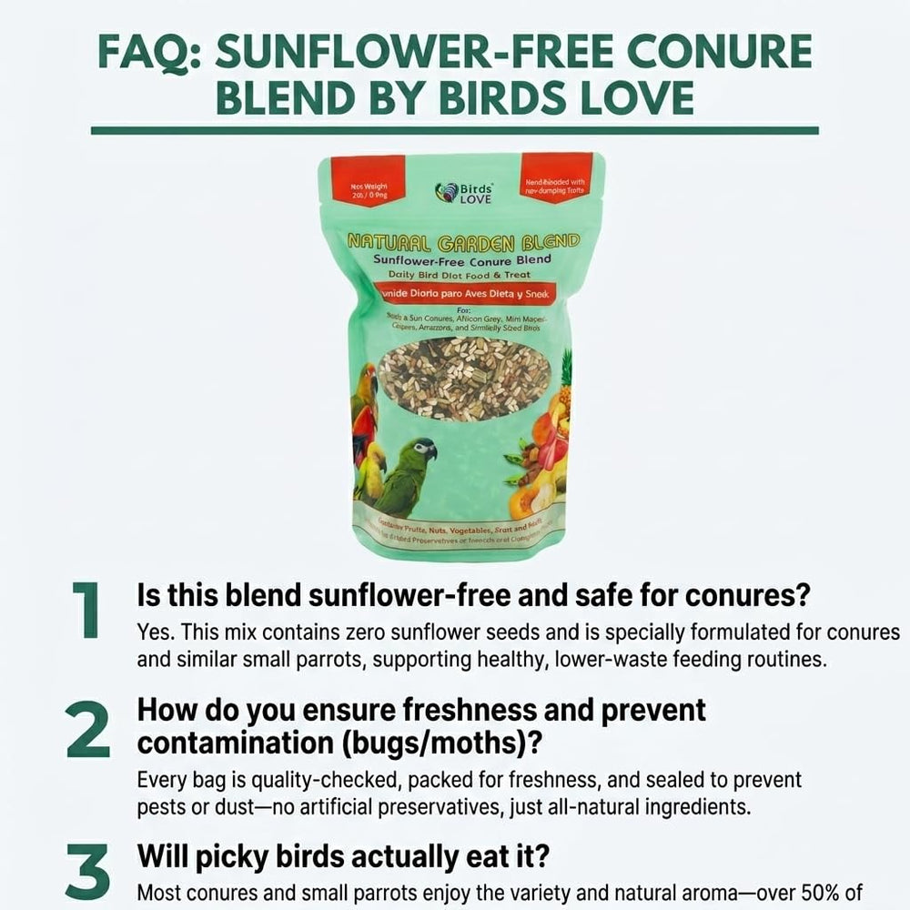 Birds LOVE natural ingredients variety supports curiosity and foraging