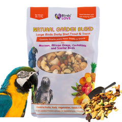 Birds LOVE Real fruits, nuts, vegetables and seeds visible in the blend for balanced nutrition.