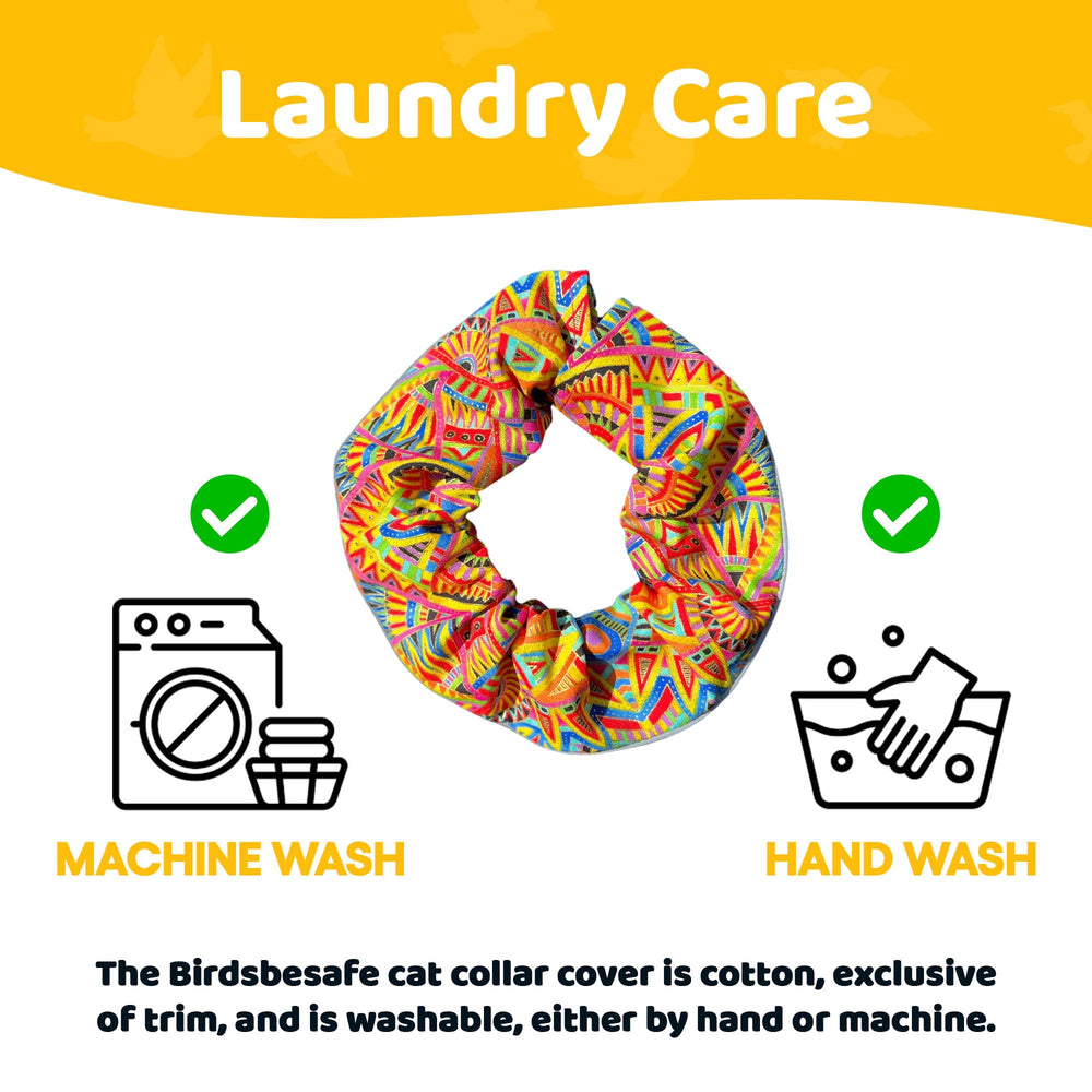 Birdsbesafe Geodelic collar cover helps protect birds while cats explore.