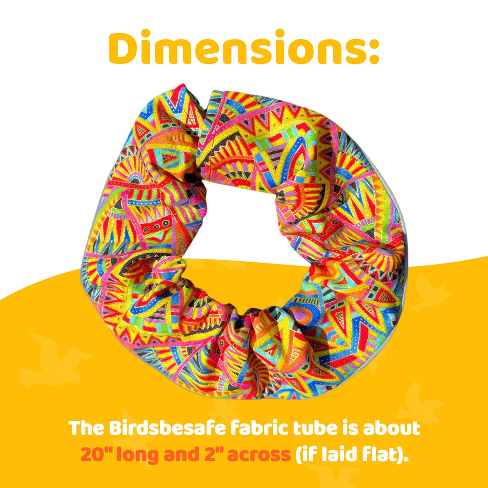Birdsbesafe Geodelic collar cover shown with a separate breakaway collar.