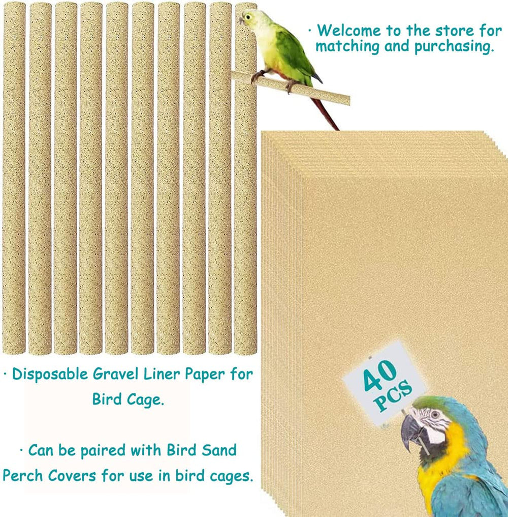 Sanitary Birheatry cage liner keeps pet birds clean between changes.