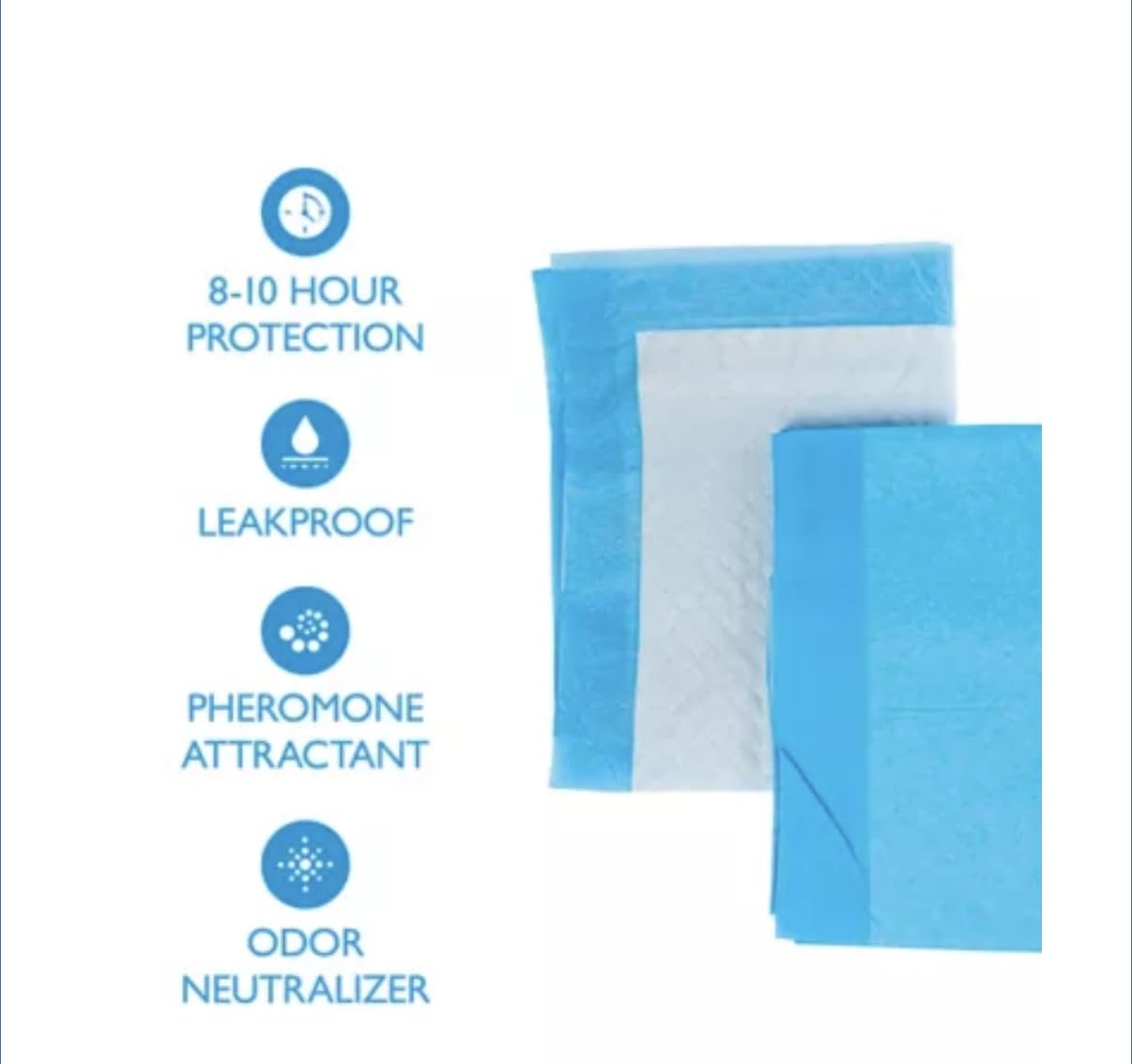 Birsppy Grreat Choice X-Large Dog Pads showing dimensions 21x30 inches for ample space.