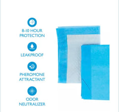 Birsppy Grreat Choice X-Large Dog Pads showing dimensions 21x30 inches for ample space.