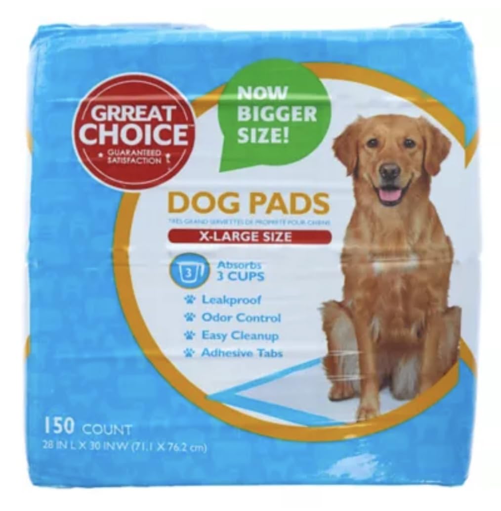 Birsppy Grreat Choice X-Large Dog Pads front view for indoor use and large-area coverage.