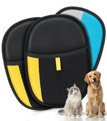 Bispoy pet hair glove with upgraded five-finger grip for easier grooming.