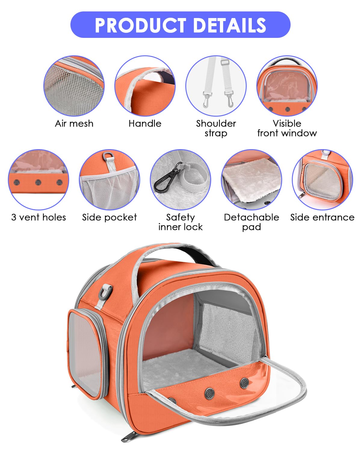 Bissap carrier with breathable side ventilation net