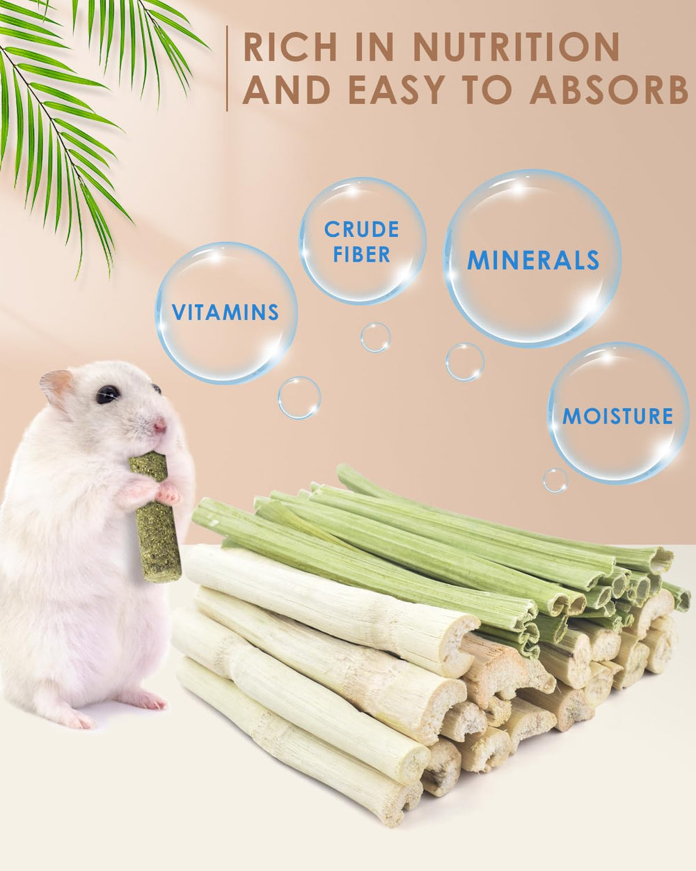 Bissap rabbit chew sticks closeup showcases natural materials for daily play.
