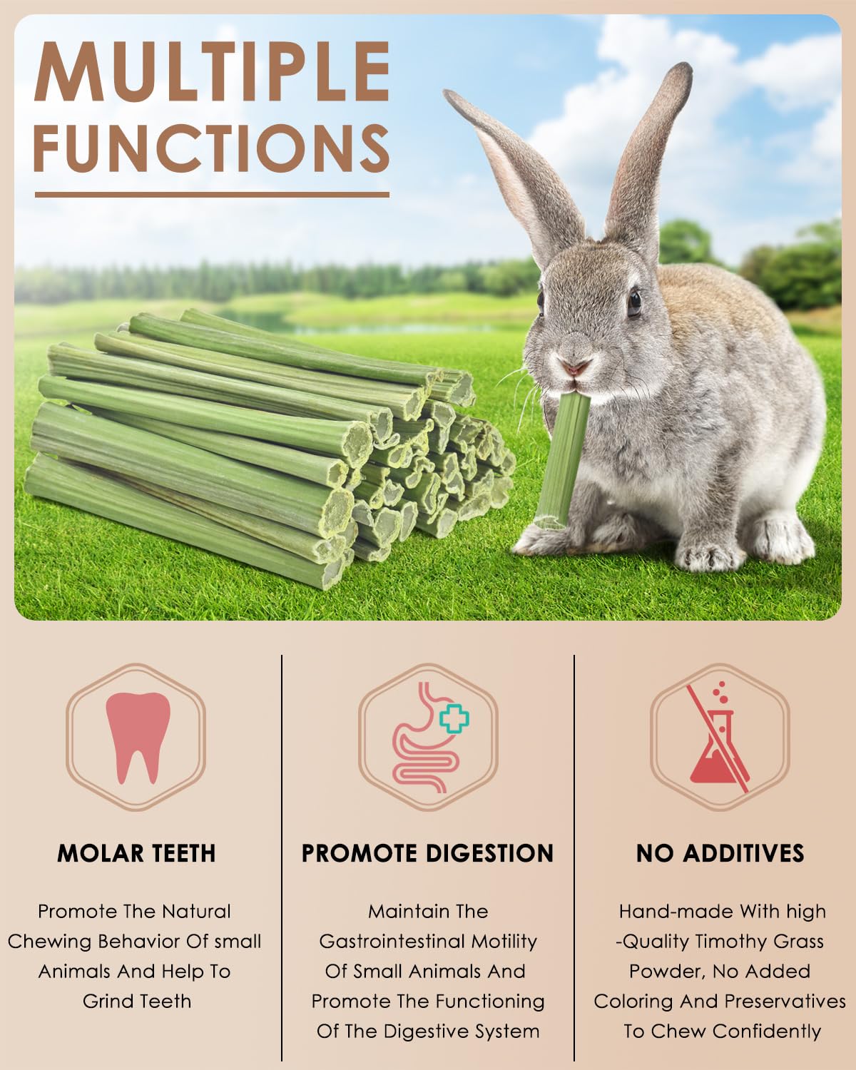 Bissap Rabbit Chew Sticks encourage interactive play and bonding with pets.