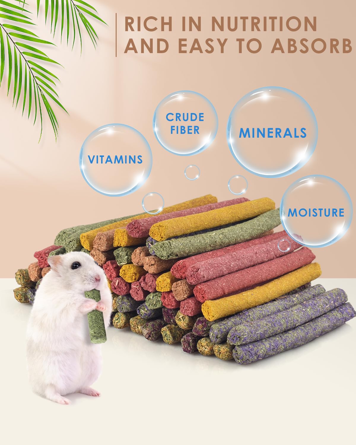 Bissap rabbit chew sticks rose flavor for tasty enrichment and nibbling