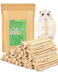 Bissap bamboo chew stick for rabbits with dental wear benefits