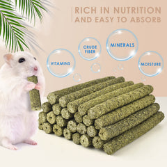Bissap Timothy hay sticks close-up texture emphasizes natural fibrous chew.