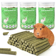 Bissap Timothy hay sticks packaging shows resealable can to keep freshness.