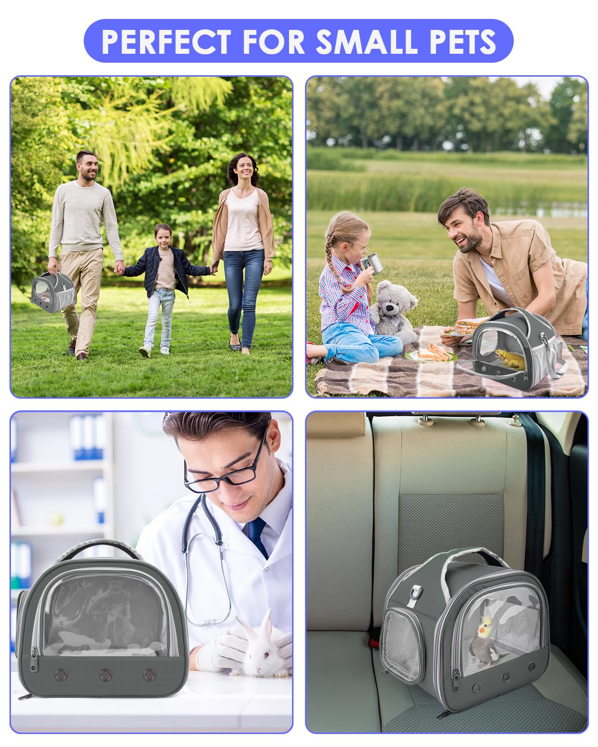 Bissap carrier measures 11.8 by 9.84 by 9.84 inches for compact travel