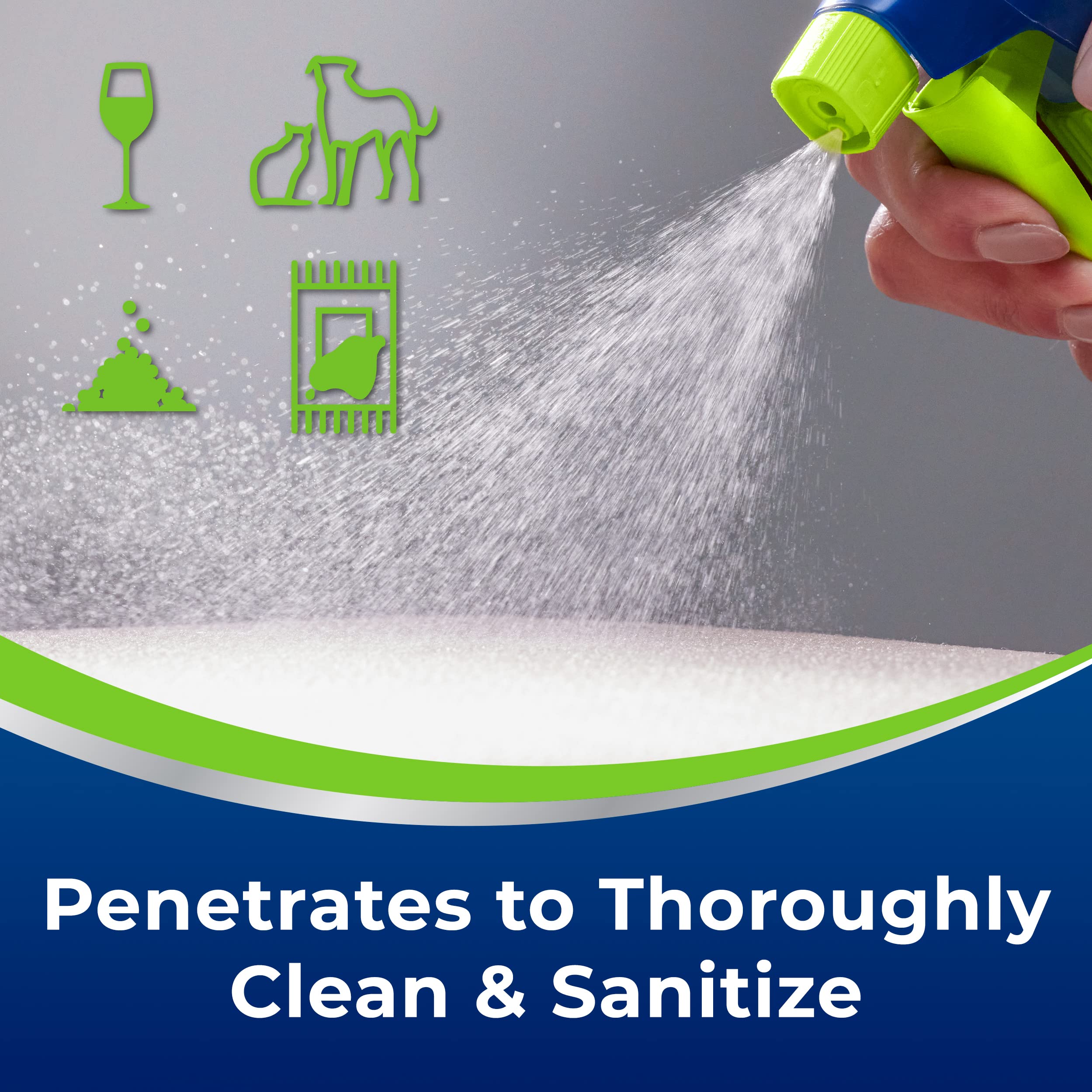 Car interior cleaning with Woolite Advantage for sanitizing and freshness