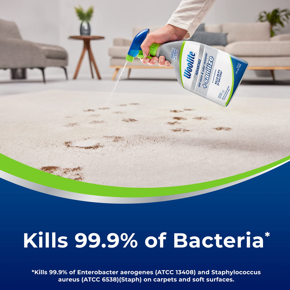 Stain removal action with Woolite Advantage on fabrics