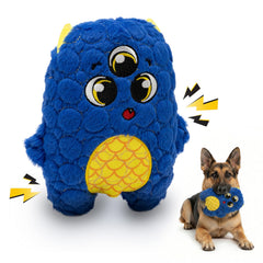 Bite Force blue Furocious Frank Monster squeaker toy for aggressive chewers